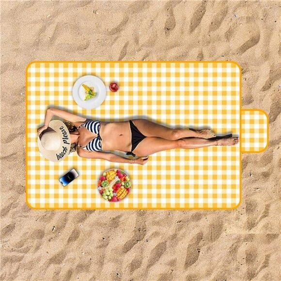 Waterproof Outdoor Picnic Blanket Foldable Sandproof Mat for Beach Camping - Picture 2 of 7
